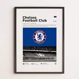 Chelsea Poster, Chelsea Wall Art Print, Printable A3 Sport Wall Art, Chelsea Poster, Chelsea Gifts Poster, Soccer Wall Art, Chelsea Art.