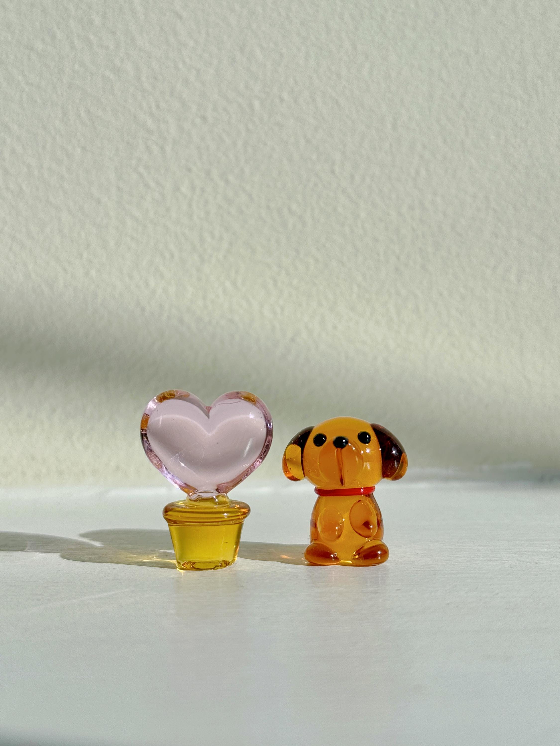 Miniature glass hearts - Etsy 日本