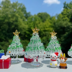 Glass Christmas tree, fused glass Chrismas tree holiday decor, Collectible Christmas tree, Christmas gift