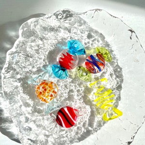 Handmade Glass Candy 5pc set Glass candy Figurine | Mini glass candy Figurines Table Decoration Home Decor