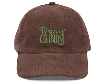 Embroidered Corduroy Hat, Beanie, Crewneck Sweatshirt & Camp Mug | Goblincore Woodland Apparel | Nature Lover Gift