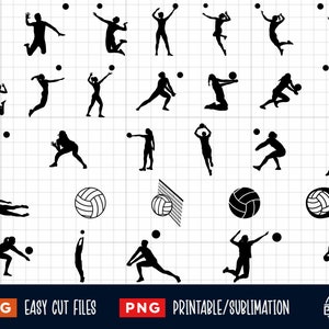30 Volleyball SVG Bundle, Volleyball Svg, Volleyball Png, Volleyball Cut File, Volleyball silhouette, Volleyball Clipart, Volleyball Sign