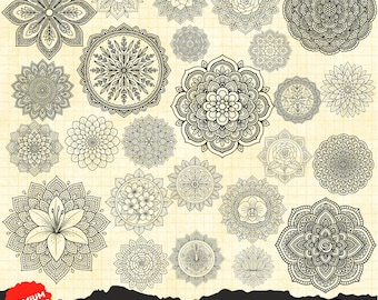 Mandala SVG, Mandala de flores SVG, Mandala de flores Svg Clipart PNG Imprimir, Mandala de flores cortado con láser, Mandala Clipart, Flor Svg, Zentangle SVG