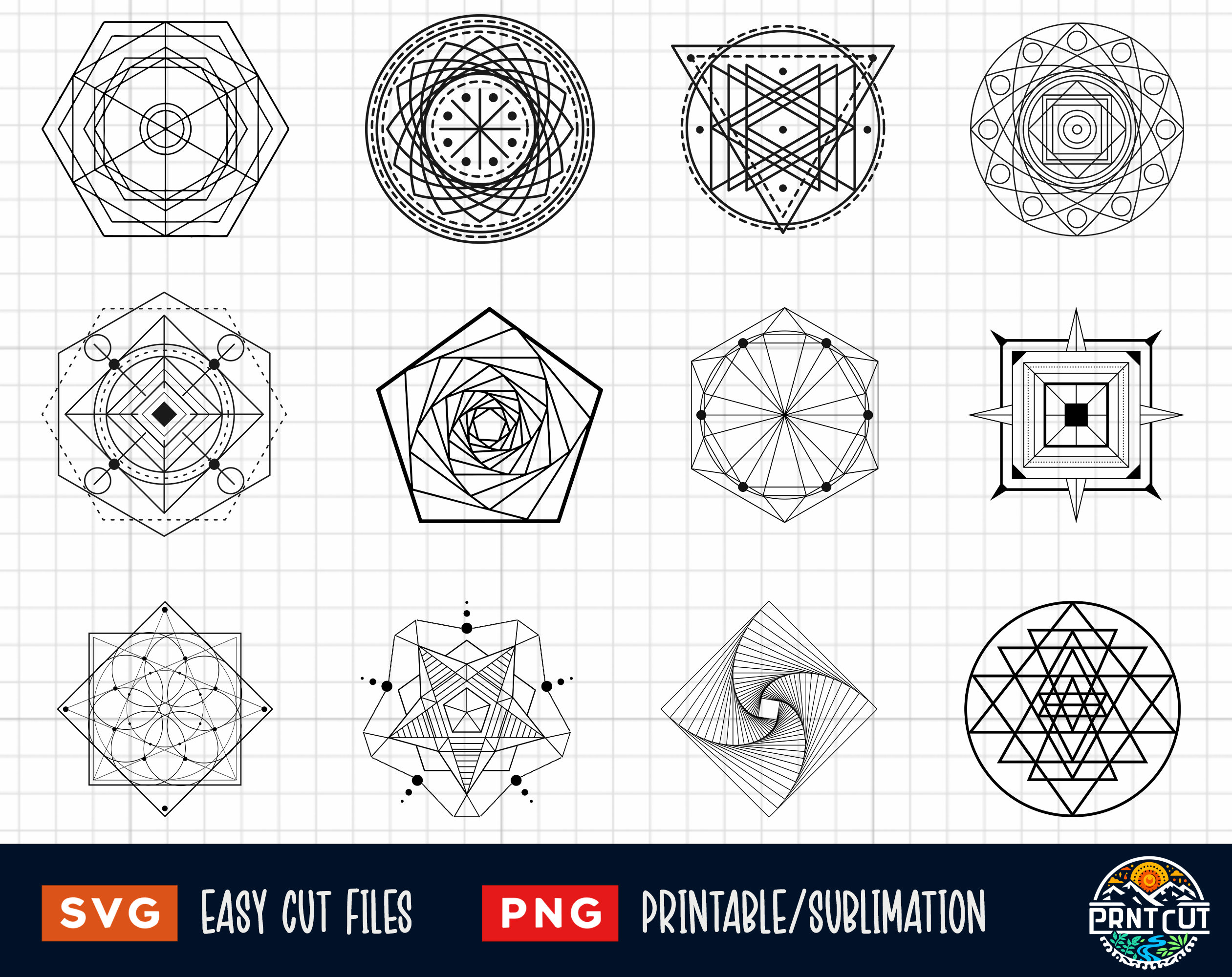35 Sacred Geometry SVG Bundle, Sacred Geometry Svg, Sacred Geometry Png ...