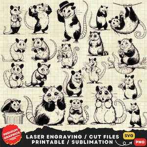 Opossum SVG, Opossum SVG, Opossum SVG, Opossum Clipart, Opossum SVG, Opossum SVG, Opossum Anime Cartoon, Opossum Laser Cut, Opossum