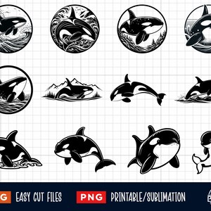 25 Orca Svg, Orca Png, Orca Coloring Page, Orca Cut File, Orca silhouette, Orca Clipart, Orca Vector, Whale Clip Art, Killer Whale Svg Png image 2