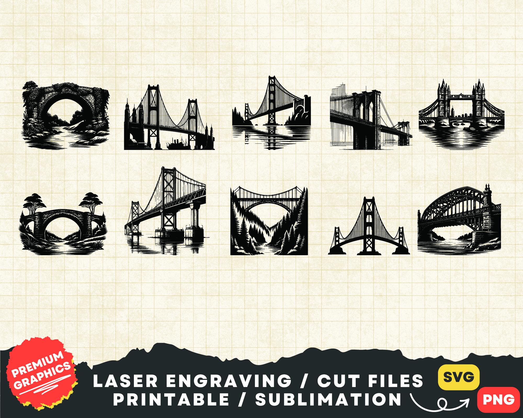 25 Bridges SVG Bundle, Bridge Svg, Long Bridge Svg, Bridge Clipart ...