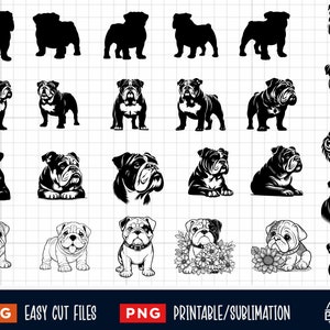 25 Bulldog SVG Bundle, Bulldog Svg, Bulldog Png, Bulldog Dog Svg Png, Bulldog Head Svg, Bulldog Silhouette, Bulldog Clipart Print, Dog Svg