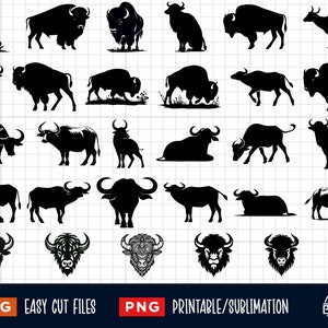 30 Bison SVG Bundle, Bison Svg, Buffalo Svg, Bison Png, Bison Head Svg Png, Bison Cut File, Bison Silhouette, Bison Clipart, Bison Cricut