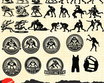 Wrestling SVG Bundle, Wrestling Svg, Wrestler Svg, Wrestling Cut File, Wrestling silhouette, Wrestling Clipart Png, Wrestling svg laser Cut