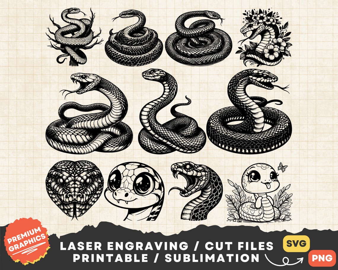 Snake Svg File Snake Svg Bundle, Snake Svg, Clipart Snake Png Print, Snake Head Svg ...