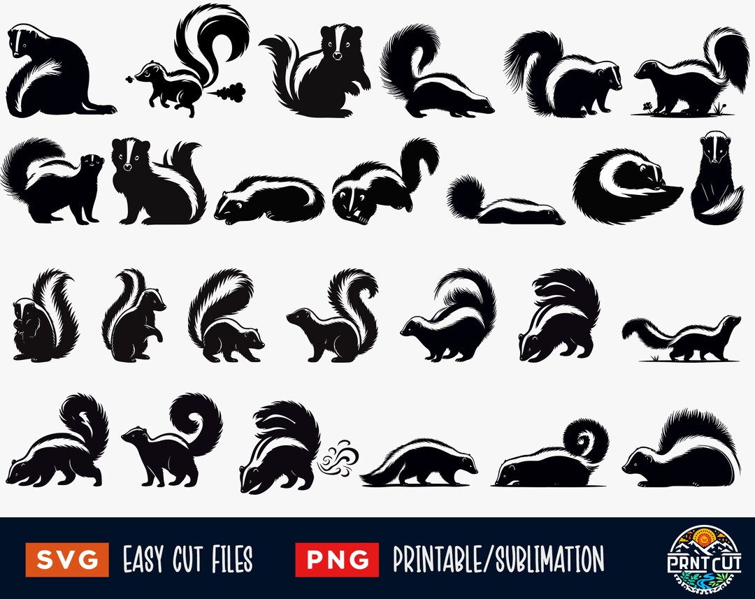 26 Skunk SVG Bundle, Skunk Svg, Skunk Png, Skunk Fart Svg, Skunk Cut File, Skunk Silhouette ...