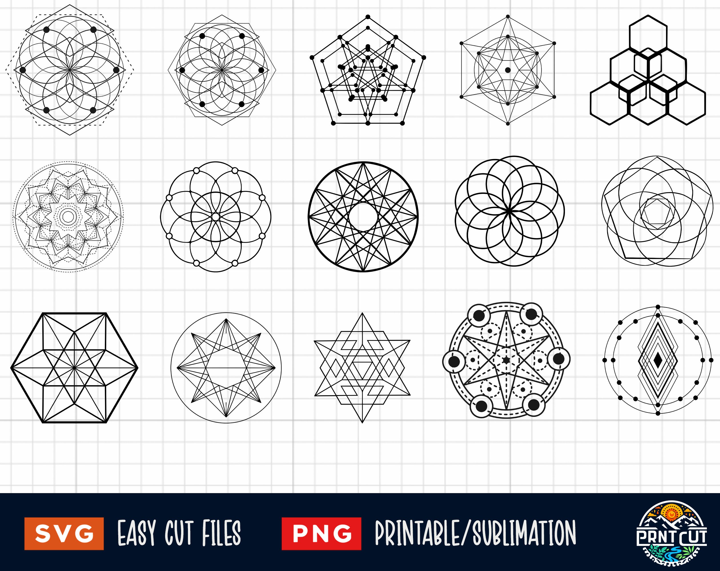 35 Sacred Geometry SVG Bundle, Sacred Geometry Svg, Sacred Geometry Png ...