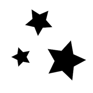 Black Stars Clip Art PNG and JPG