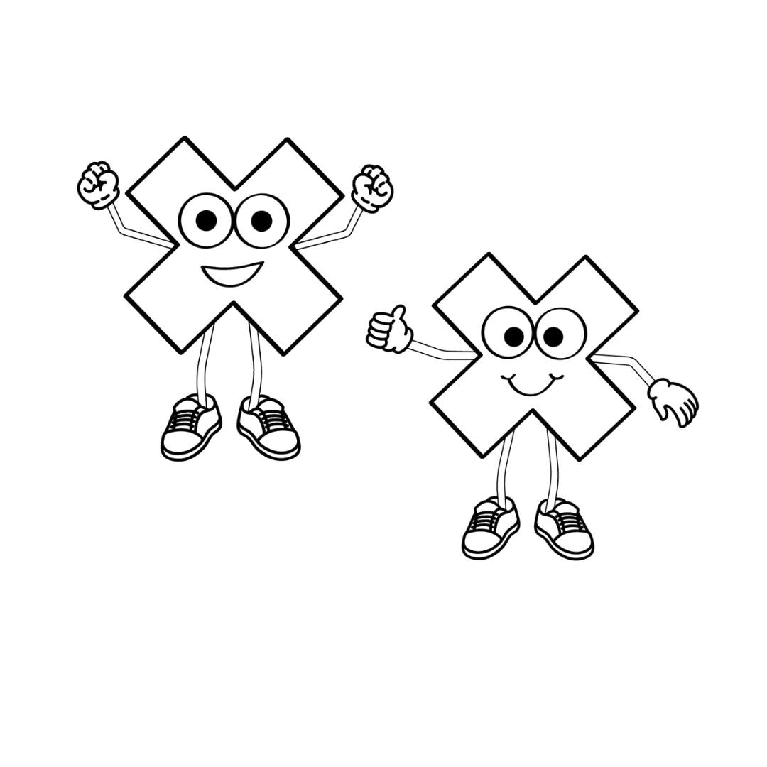 Multiplikationszeichen Cartoon mit Gesicht, Buchstabe X Cartoon Clip Art  PNG und JPG - Etsy Schweiz, image size:1080x1080