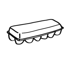 Image clipart de boîte d'oeufs PNG et JPG