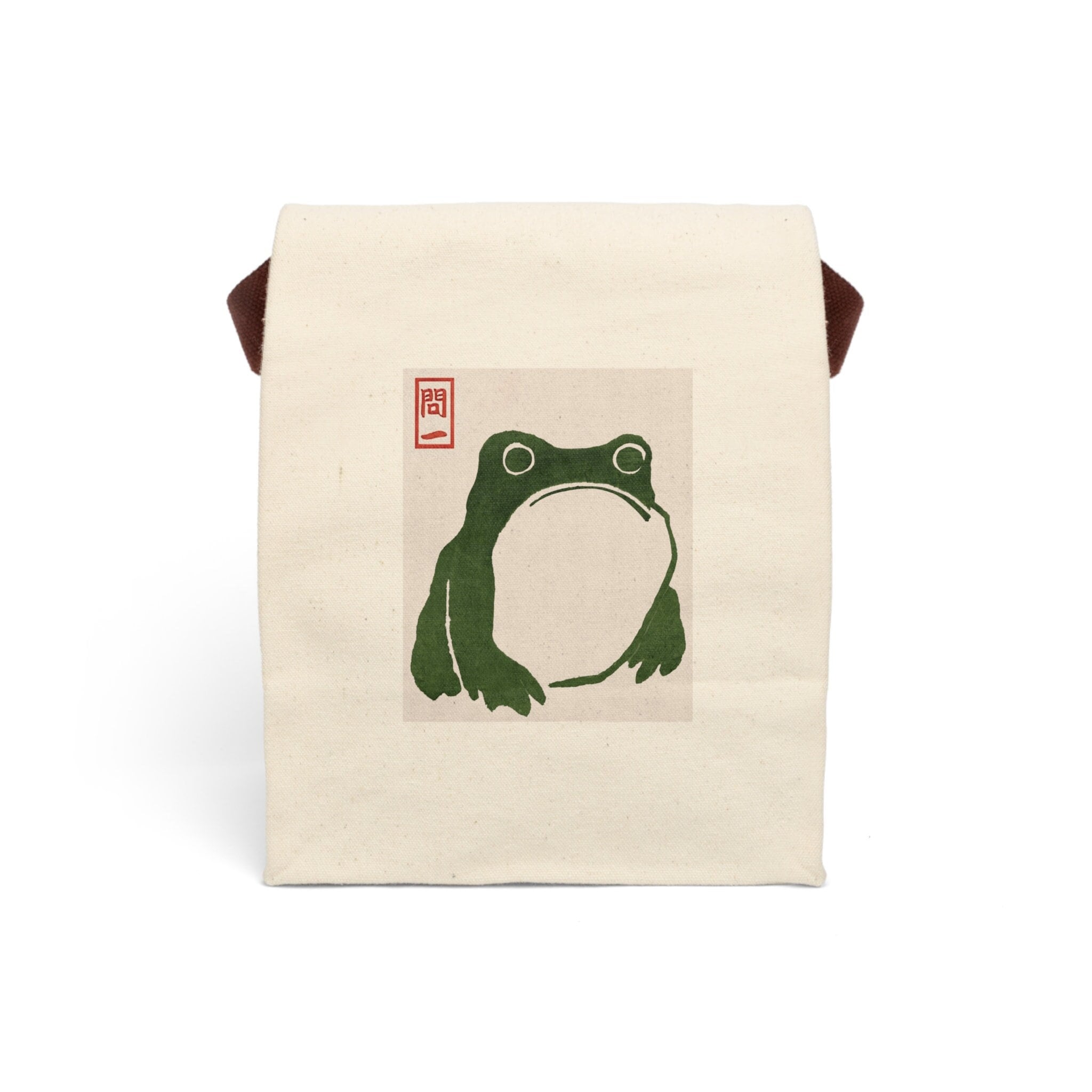 Japanese Frog Lunch Bag, Lunch Box, Canvas Lunch Bag, Matsumoto Hoji Frog Tote Bag, Unimpressed Frog Tote, Tote Bag, Lunch Bag