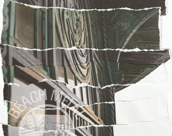 Fractured Photomontage - Hand Torn Artwork - Asbury Carousel