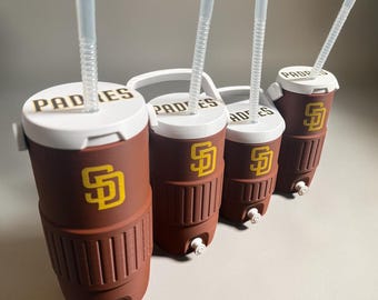 San Diego Padres Can Cooler Koozie – 3D Printed w/ Straw Lid