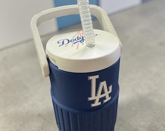 Los Angeles Dodgers Can Cooler Koozie – 3D Printed w/ Straw Lid