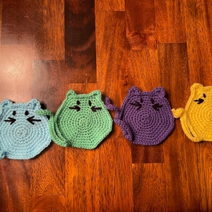 Crochet Cat Coasters