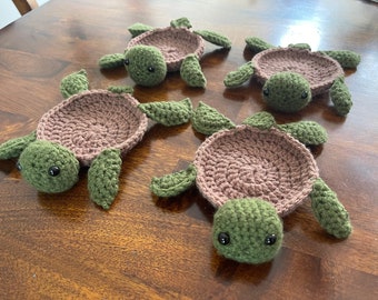 Crochet Turtle Coasters