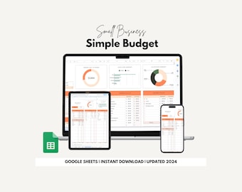 Simple Budget Template Google Sheets, Monthly Budget Template, Simple Budget Planner, Weekly Paycheck Budget, Easy Monthly Budget Template