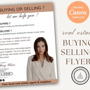 Buying or Selling Real Estate Flyer Canva Real Estate Template Printable Hello Neighbor Realtor Introduction Farming Flyer Marketing