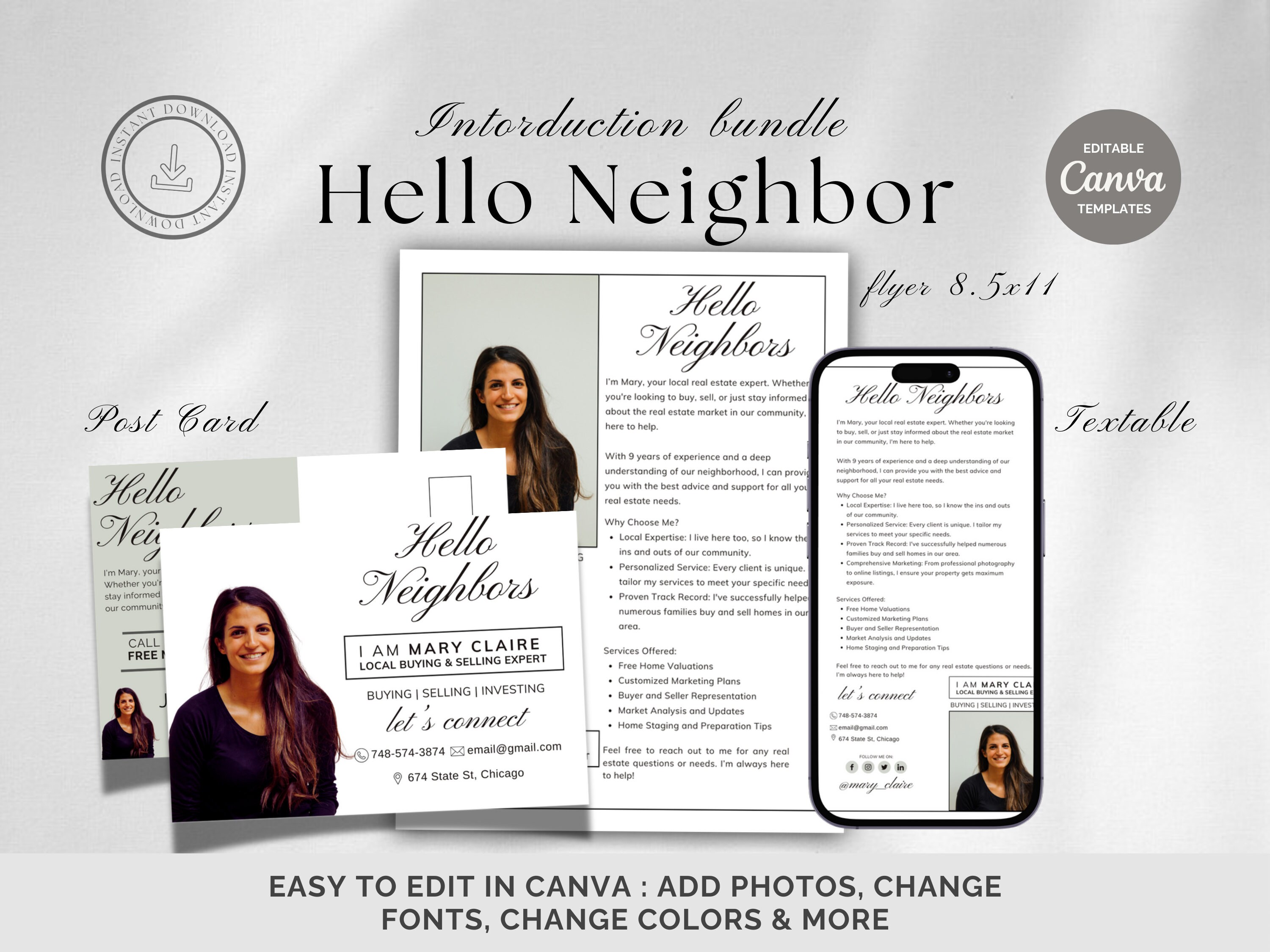 Hello Neighbor Agent Introduction Bundle | Dear Neighbor Letter | Real ...