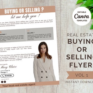 Real Estate Buying or Selling Flyer | Hello Neighbor Letter | Farming Flyer | Realtor Introduction | Real Estate Marketing | Canva Template