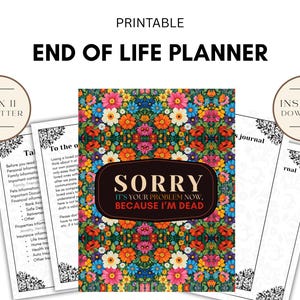 Planificador imprimible para el final de la vida, planificador imprimible para cuando muera, carpeta de emergencia, carpeta de planificación patrimonial, organizador de documentos importantes