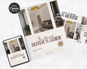 Home Buyer Guide Real Estate | Buyer Packet | Real Estate Marketing | Real Estate Canva Template | Buyer Roadmap |  Editable 30 Pages