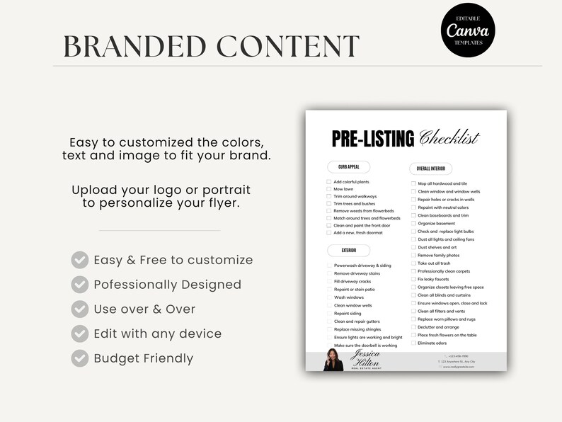 Pre-listing Checklist, Home Seller Checklist, Real Estate Prelisting ...