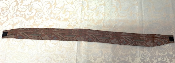 Unique Vintage Rust Tapestry Patterned Cloth Belt… - image 3