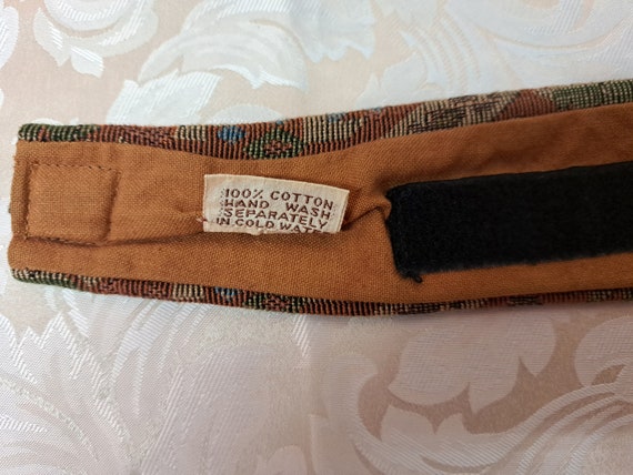 Unique Vintage Rust Tapestry Patterned Cloth Belt… - image 5