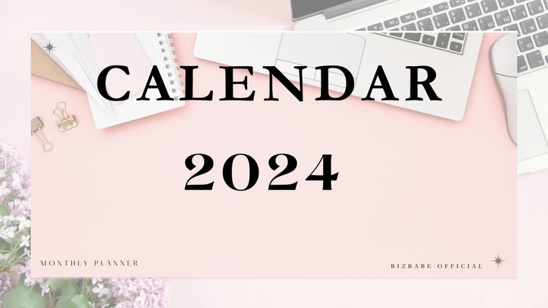 2024 Editable Girl Boss Calendar & Planner Black and Pink - Etsy Canada