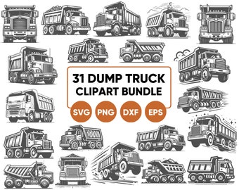 Dump Truck SVG, Dump Truck Clipart, svg png eps dxf, Dump Truck Silhouette, Construction Truck SVG, Tipper Truck Clipart, Construction SVG