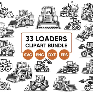 Loader SVG, Loader Truck Clipart, Loader Vector svg, Construction Clipart, svg png eps dxf, PNG, Loader EPS, Construction png, Scrapbooking