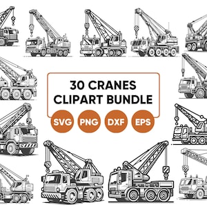 Kraan SVG, kraan PNG, bouw kraan clipart, svg png eps dxf, kraan vector, kraan EPS, bouw png, Scrpbooking-bestanden