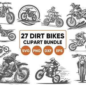 Dirt Bike SVG, Motocross svg Silhouette, Biker svg eps png dxf, motorbike svg, dirt bike png, motocross clipart, off road svg
