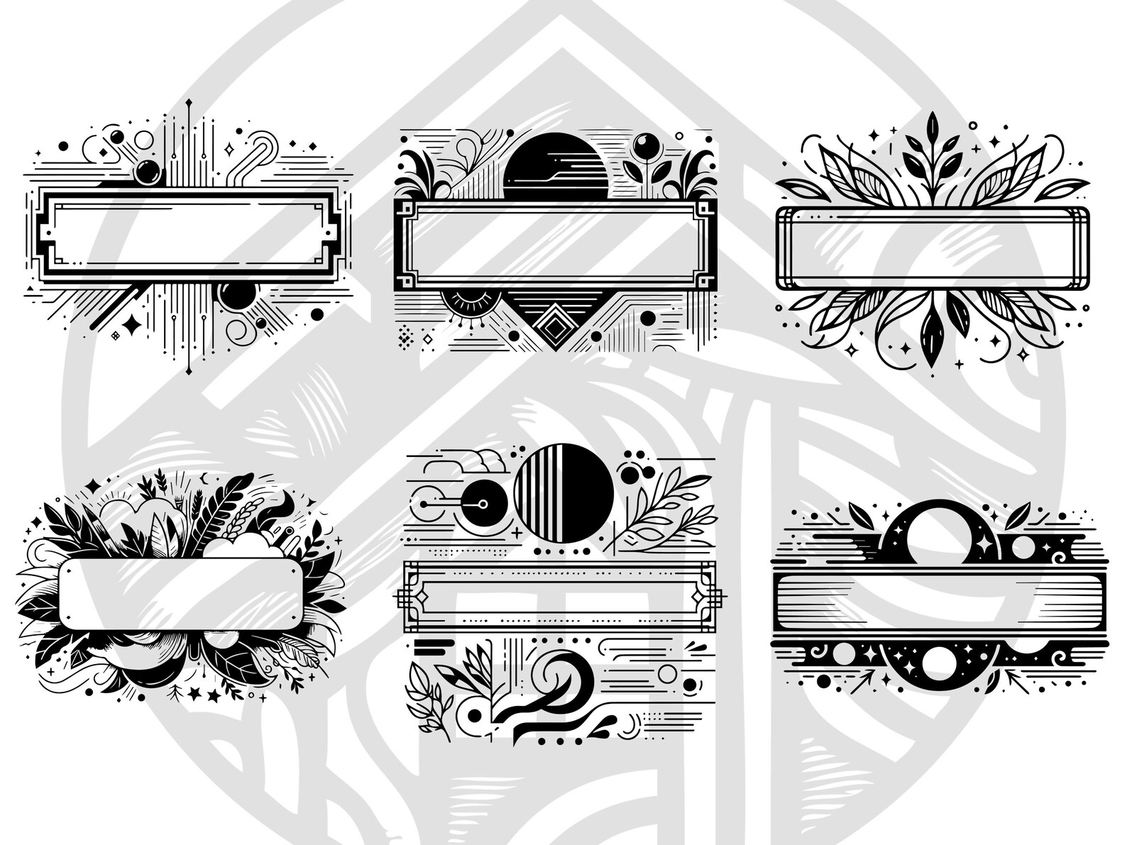 Decorative Frames Clipart Bundle, Frames SVG, Png Eps Dxf Svg, Instant ...