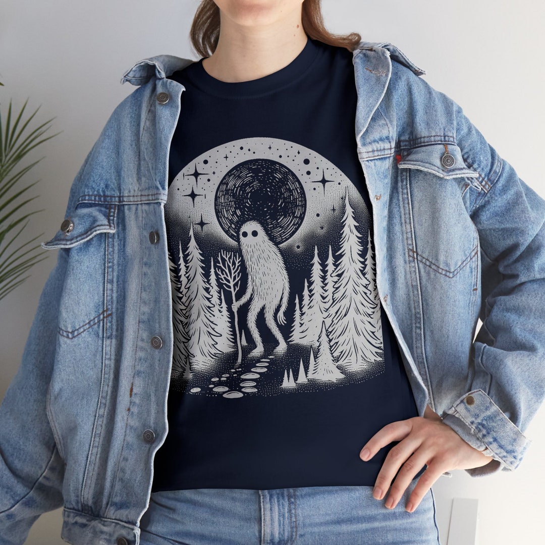 Pojj Moonlit Forest Creature Shirt: Vintage Folklore Tee - Etsy