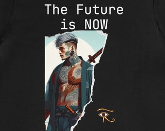 Future is Now Cyberpunk TShirt | Unisex Jersey Tee | Male Cyberpunk Graphic Tee | Trendy Futuristic Clothing