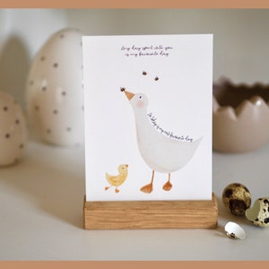 Osterkarten Frühlingskarte Karte Grußkarte Ostergruß Postkarte Easter Gans Küken Frühlingskarte Aquarell watercolor boho