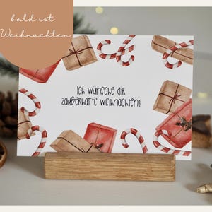 Weihnachtskarte Geschenke A6 Postkarte Weihnachten Karte Weihnachtskarte Aquarell Weihnachtskarten Set Weihnachtsgeschenk Christmas