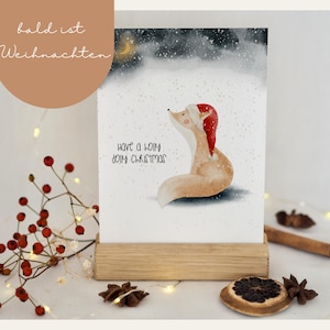 Weihnachtskarte Fuchs A6 Postkarte Weihnachten Karte Weihnachtskarte Aquarell Weihnachtskarten Set Weihnachtsgeschenk Christmas
