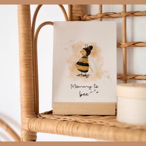 Mommy to be Karte Schwangerschaft verkünden Aquarell watercolor boho