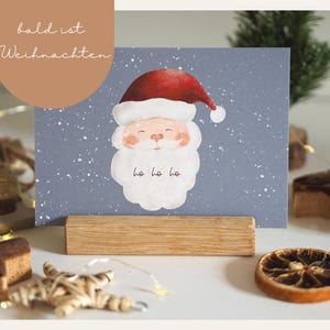 Weihnachtskarte Santa A6 Postkarte Weihnachten Karte Weihnachtskarte Aquarell Weihnachtskarten Set Weihnachtsgeschenk Christmas