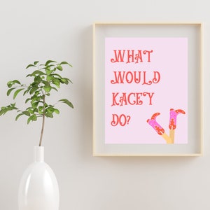 Was würde Kacey tun Druck | Countrymusik | Kacey Musgraves Kunst | Digitale Kunst | Disko-Cowgirl | Land