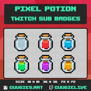 Twitch Pixel Potion Sub Badges